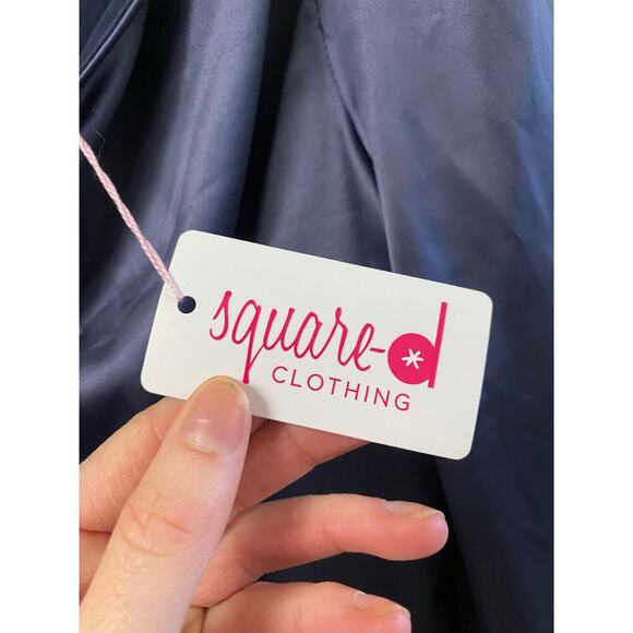 NWT Lena Navy One Shoulder Top Sz M - Picture 4 of 4